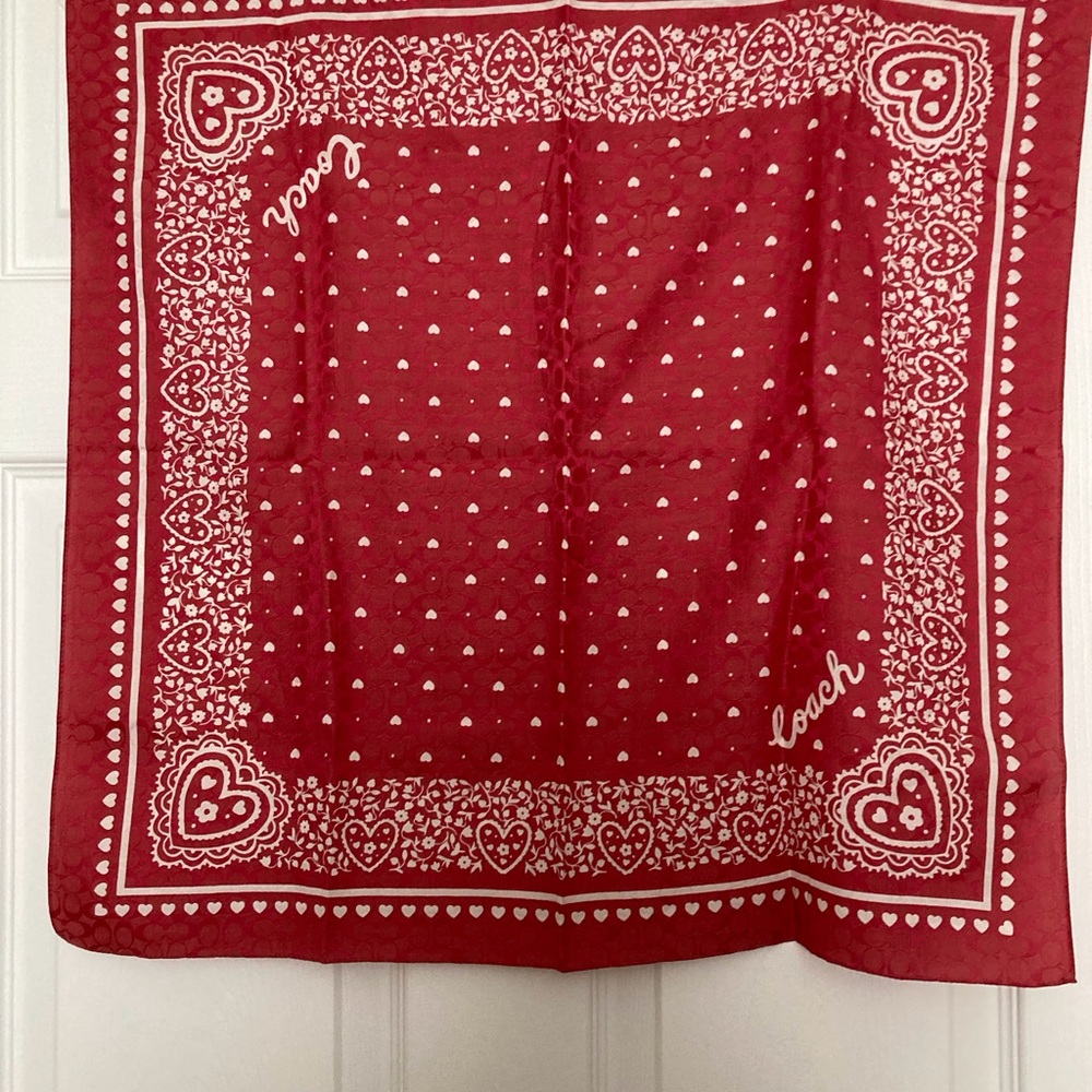 Coach Lace Heart Print Bandana